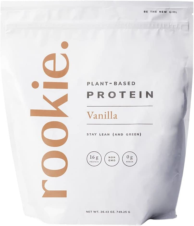 Pea Protein Powder by Rookie Wellness, Multivitamin & Mineral Blend, Sugar & Gluten Free, Meal Replacement Vegan Protein Powder, Amino Acids, Probiotics, Folic Acid, Biotin – Vanilla (30 Servings)