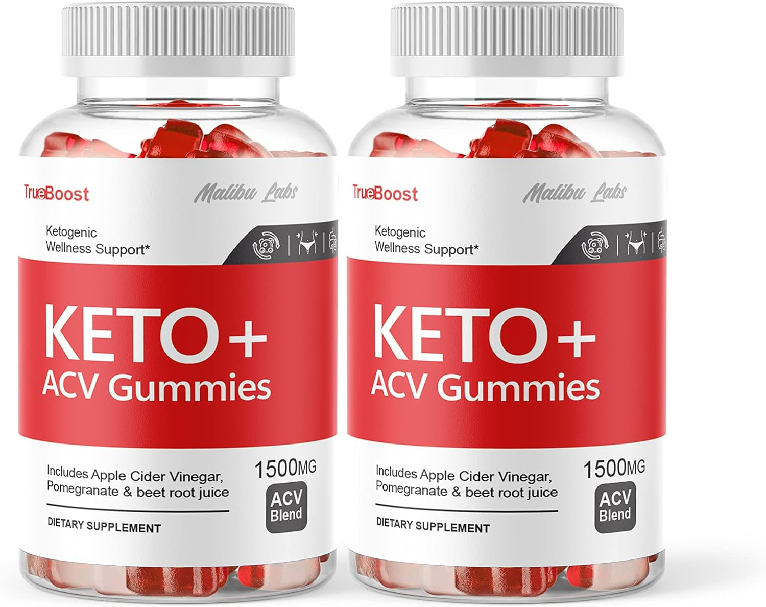 Trueboost Keto + ACV Gummies, Apple Cider Vinegar Ketosis, Gummies 1500MG Once a Day Advanced Formula Ketosis, True Boost Ketogenic Support Supplement, Ketos Shark Gummy, (2 Pack) 60 Day Supply