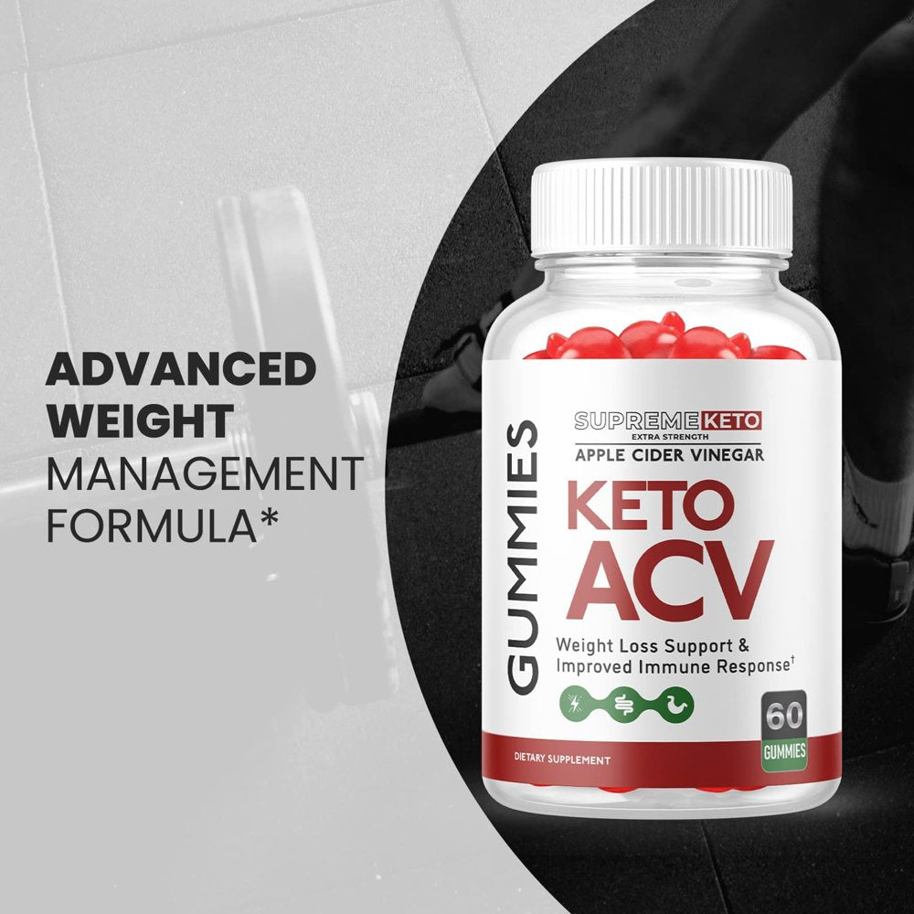 (2 Pack) Supreme Keto ACV Gummies - Energy & Focus Boosting Dietary Supplements for Weight Management & Metabolism - Fat Burn - 120 Gummies