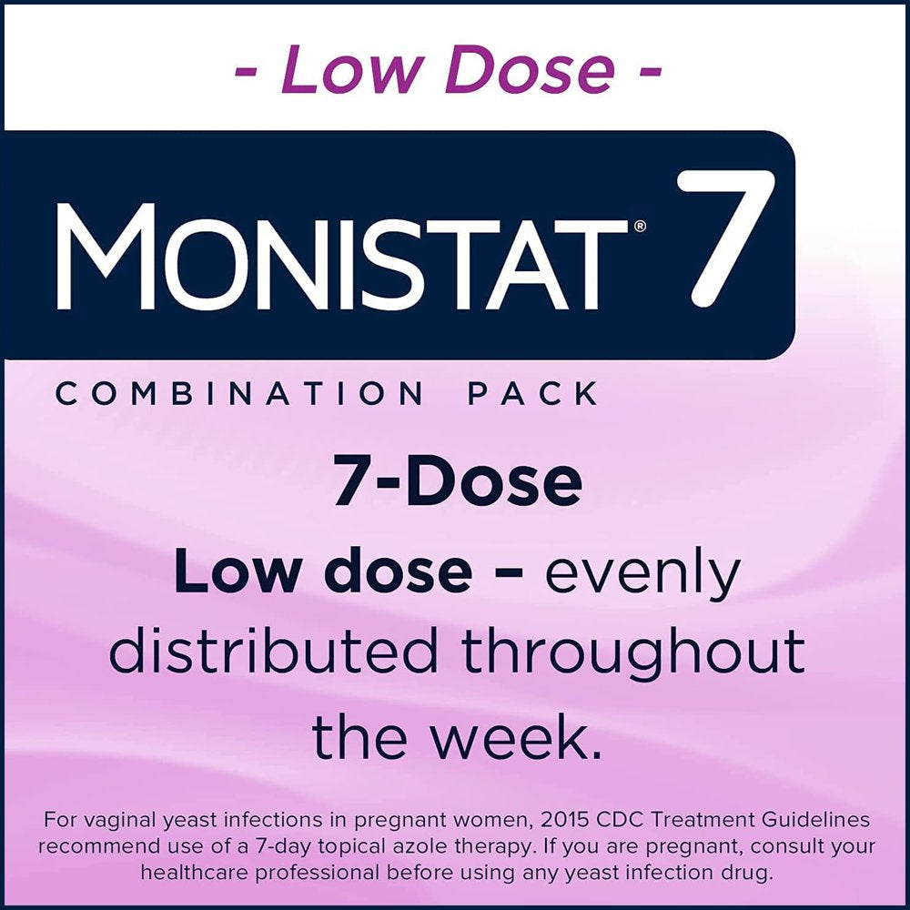 Monistat 7 Day Women'S Yeast Infection Treatment, 7 Disposable Miconazole Cream Applicator