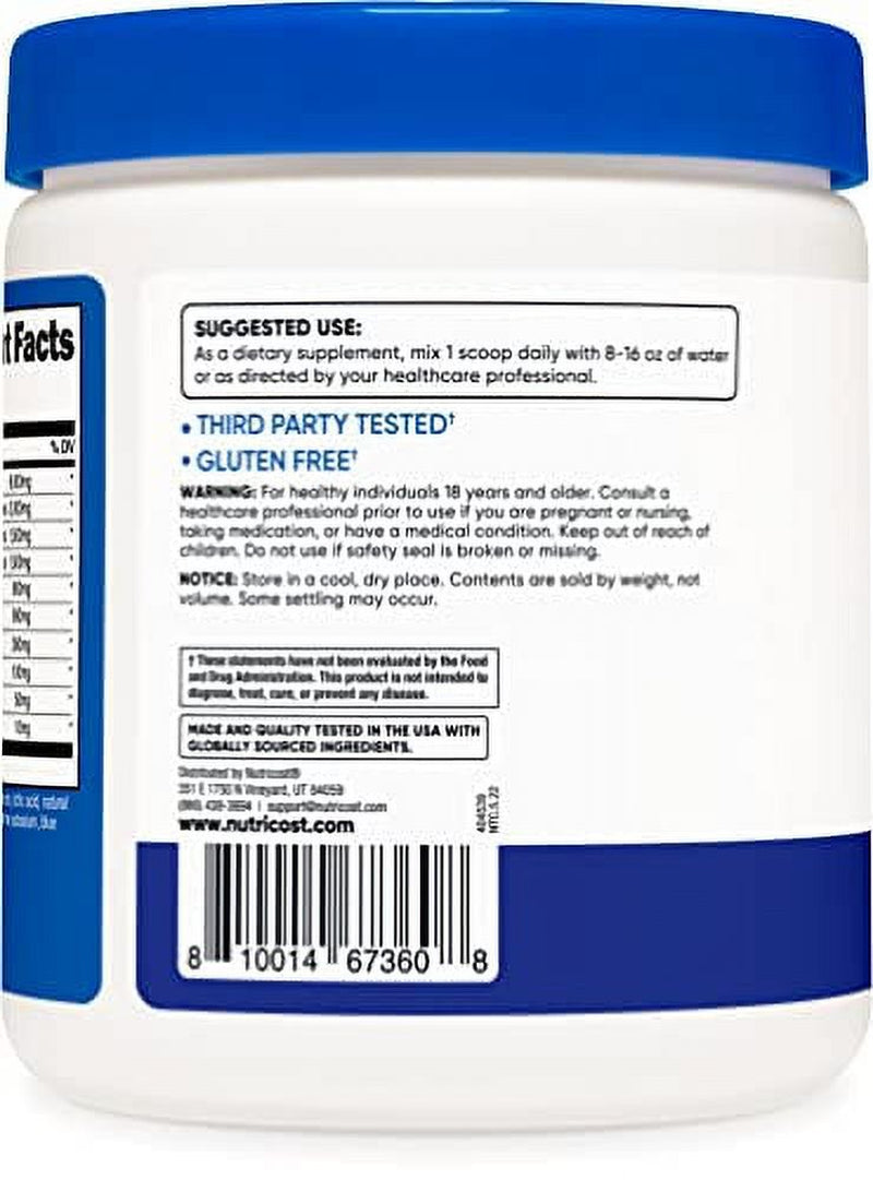 Nutricost EAA Powder 30 Servings (Blue Raspberry) - Essential Amino Acids - Non-Gmo, Gluten Free, Vegetarian Friendly