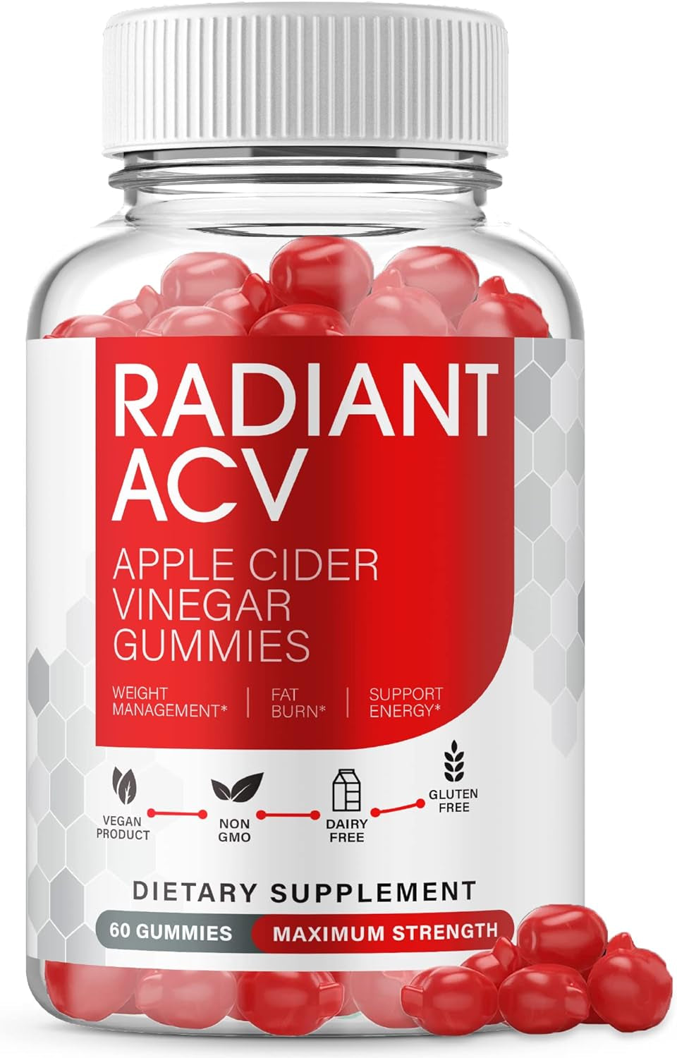 Radiant ACV Gummies Radiant Keto ACV Gummies Vegan, Non GMO, Radiant Keto ACV Gummy S (60 Gummies)