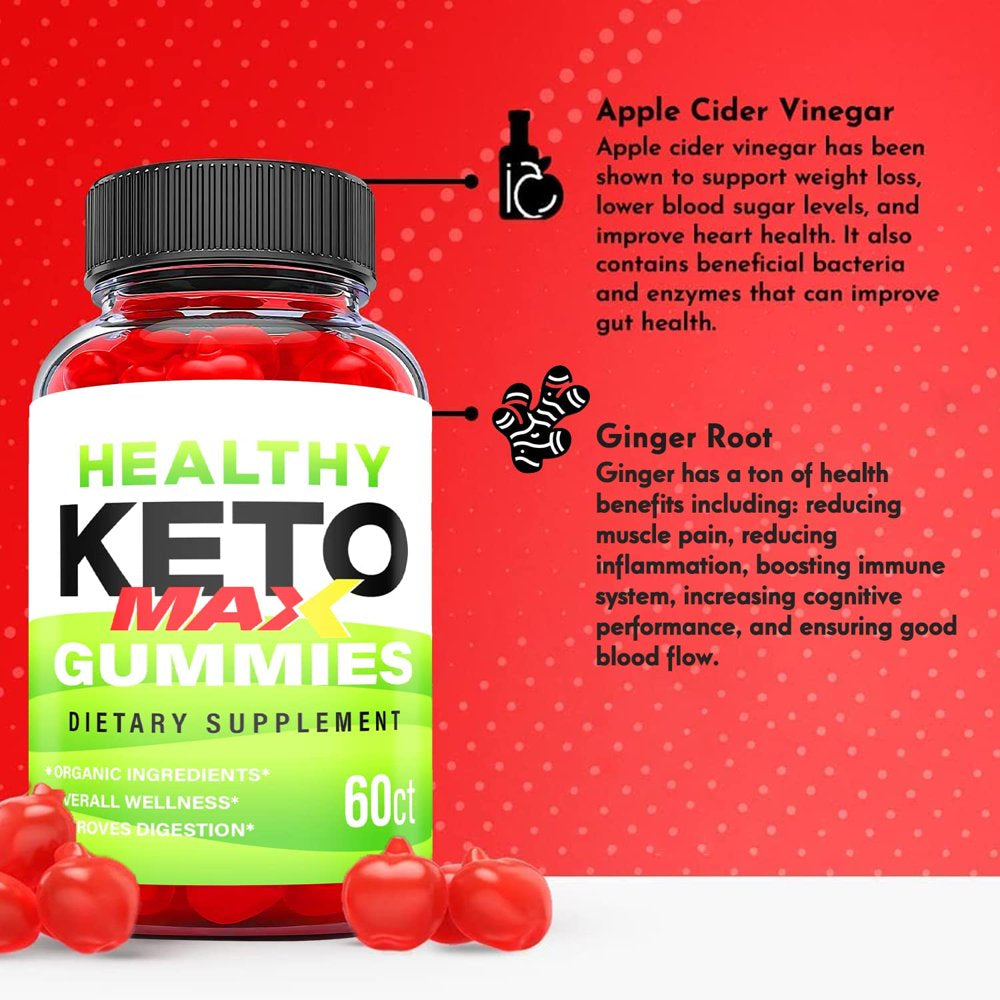 (1 Pack) Healthy Max Keto ACV Gummies - Supplement for Weight Loss - Energy & Focus Boosting Dietary Supplements for Weight Management & Metabolism - Fat Burn - 60 Gummies