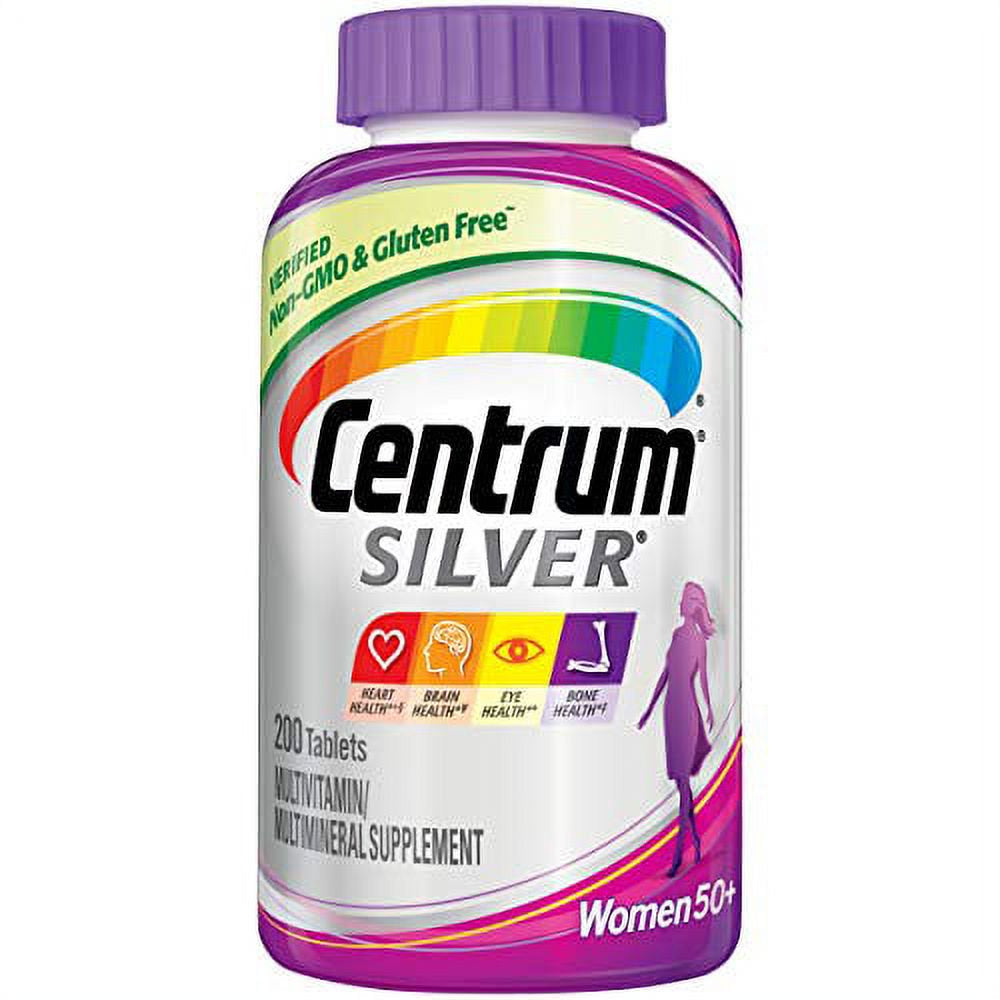 Centrum Silver Women Multivitamin / Multimineral Supplement Tablet, Vitamin D3, Age 50+ (200 Count)