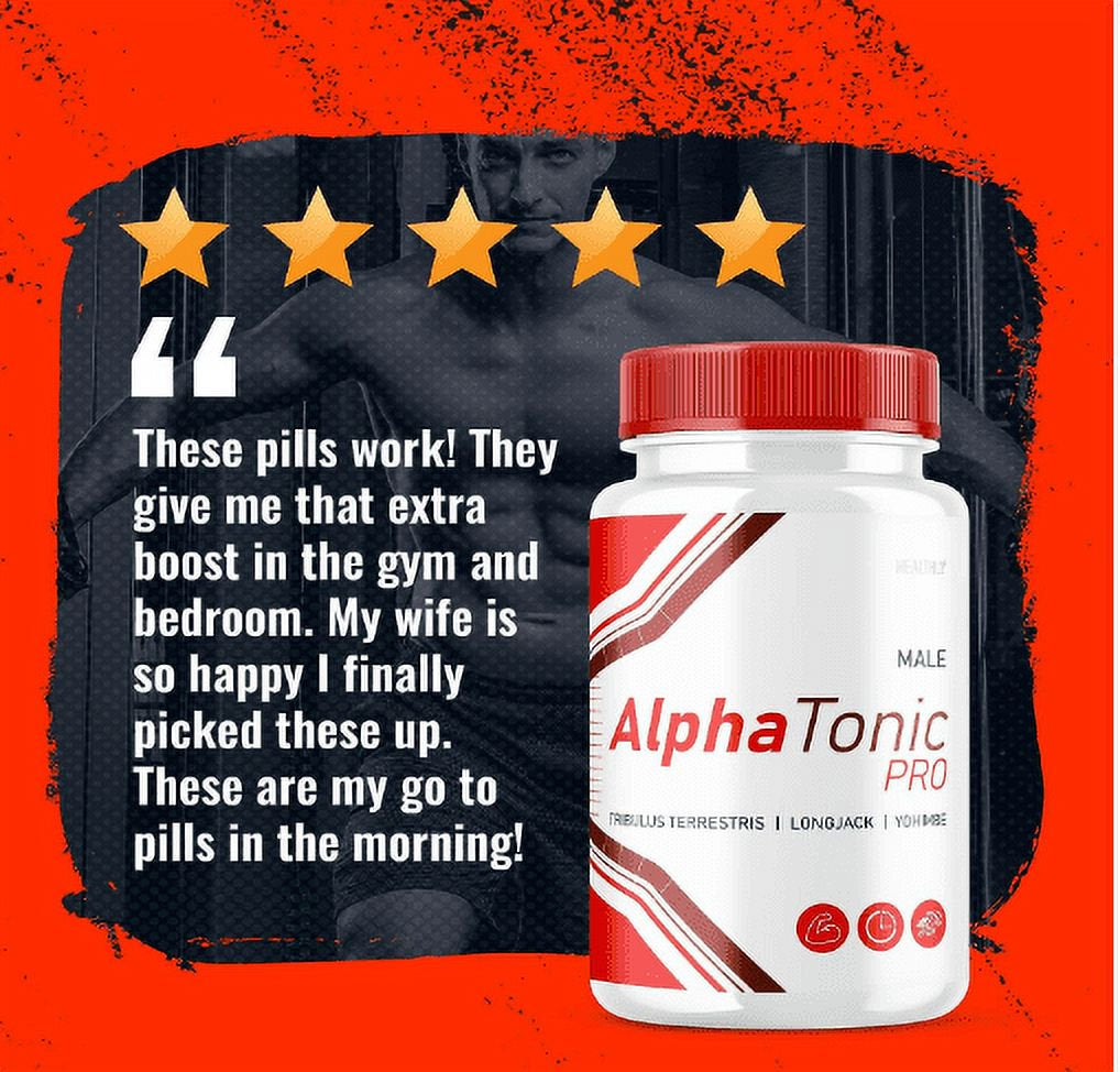 (3 Pack) Alpha Tonic Booster T Powder Alphatonic Supplement Pills for Men, Women (180 Capsules)