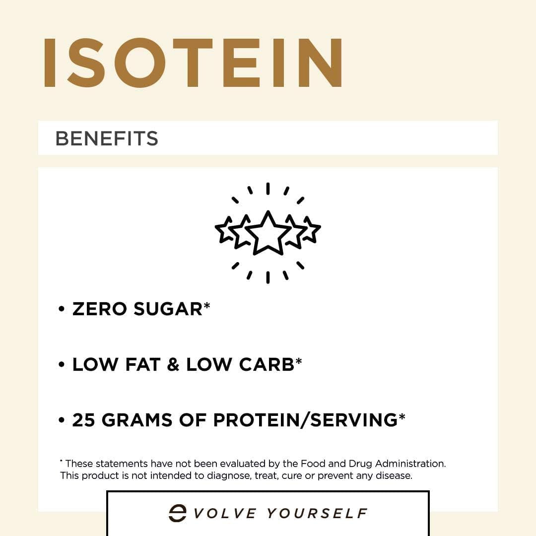 Selfevolve Isotein Isolate Protein Powder - Post Workout Recovery Protein Powder - 25G Whey Isolate Protein, 0G Added Sugar, 1G Fat (Chocolate Peanut Butter, 2Lb)