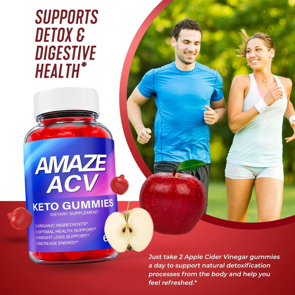 (1 Pack) Amaze Keto ACV Gummies - Supplement for Weight Loss - Energy & Focus Boosting Dietary Supplements for Weight Management & Metabolism - Fat Burn - 60 Gummies