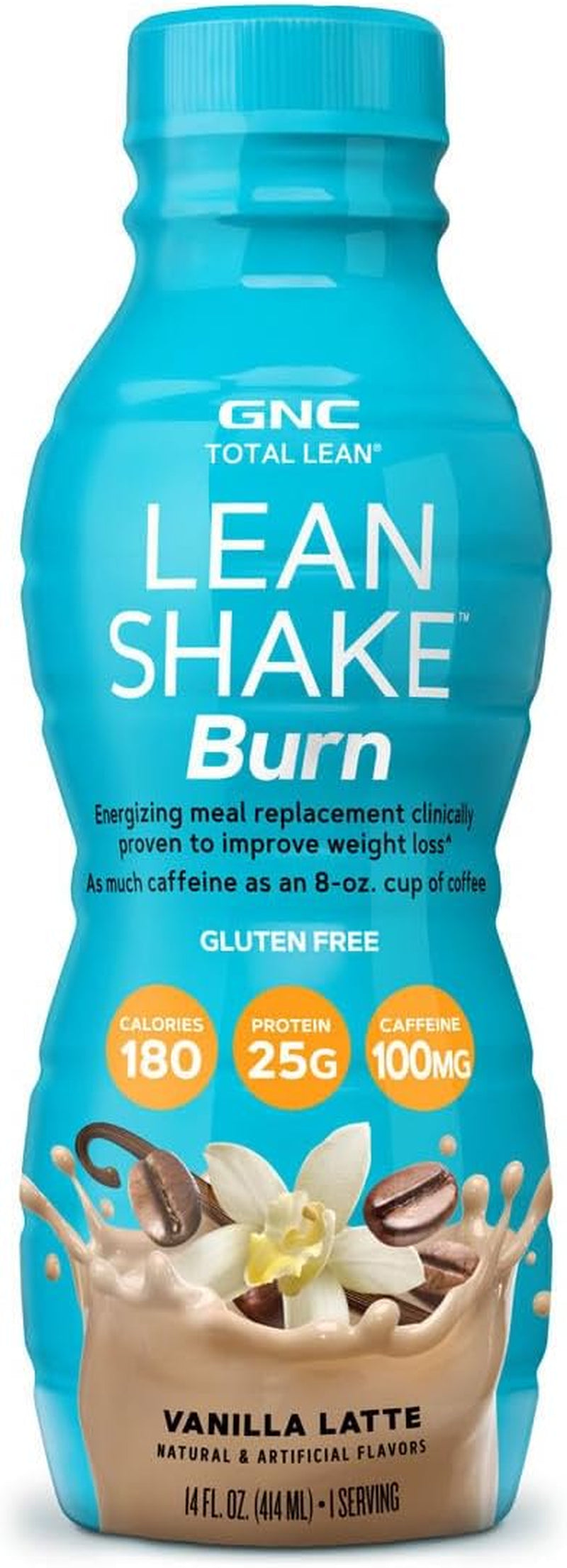 GNC Total Lean Lean Shake Burn - Vanilla Latte - 12 Bottles