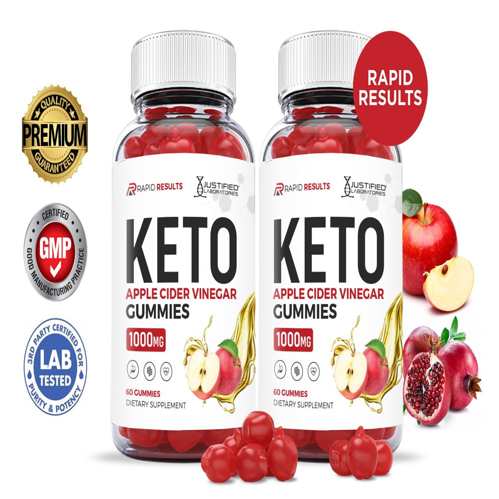 (2 Pack) Rapid Results Keto ACV Gummies 1000MG Dietary Supplement 120 Gummys