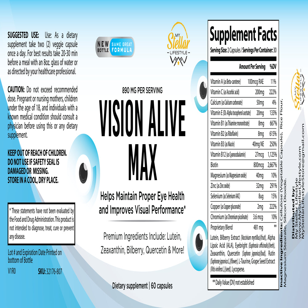 Vision Alive Max, Promotes Healthy Vision & Macula-60 Capsules