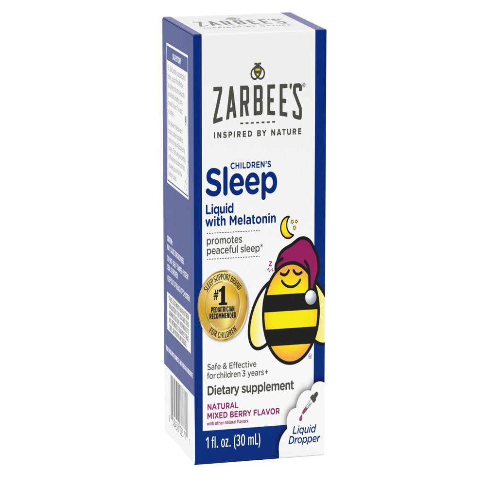 2 Pack Zarbee'S Naturals Sleep Liquid with Melatonin for Children, 1 Ounce Each