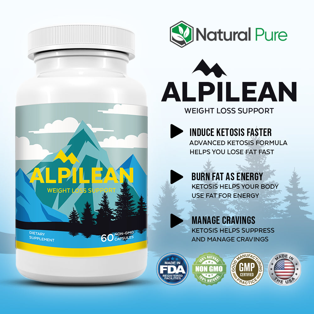 Alpilean, Keto and Weight Loss Support, Fat Burner 60 Capsules