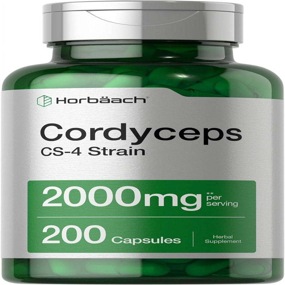 Cordyceps Sinensis Mushroom Extract | 2000Mg | 200 Capsules | by Horbaach