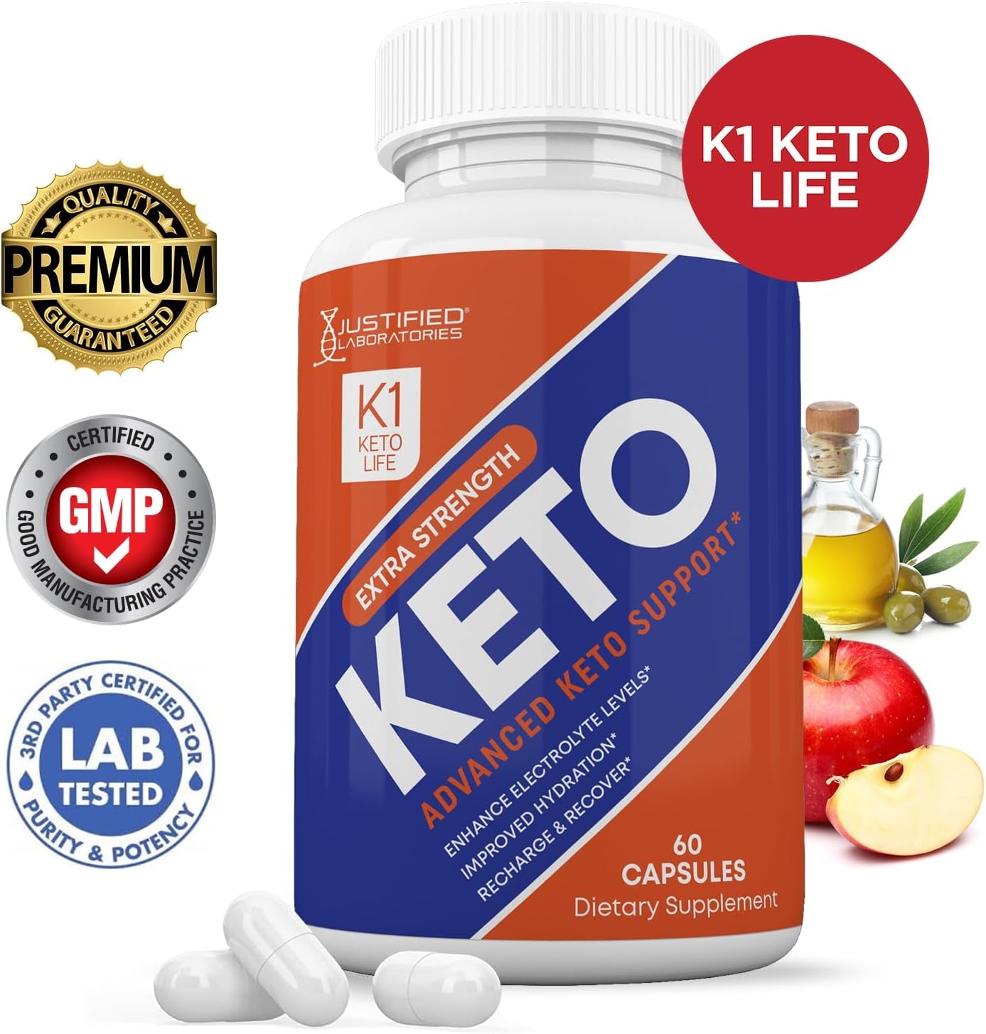 (10 Pack) K1 Keto Life Pills 800MG Includes Patented Gobhb® Exogenous Ketones Advanced Ketosis Support for Men Women 600 Capsules