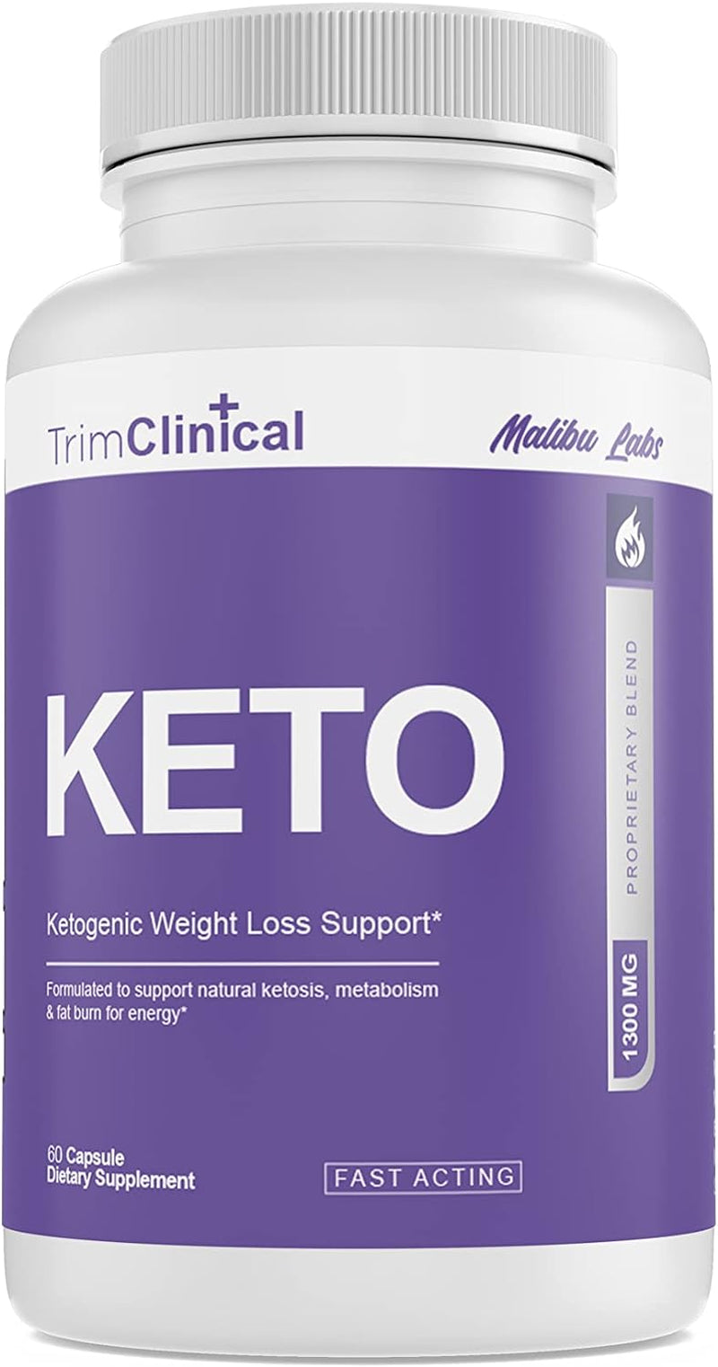 Trim Clinical Keto, Advanced Ketogenic Pill Shark Formula 1300 MG, Made in the USA (60 Count (Pack of 1))