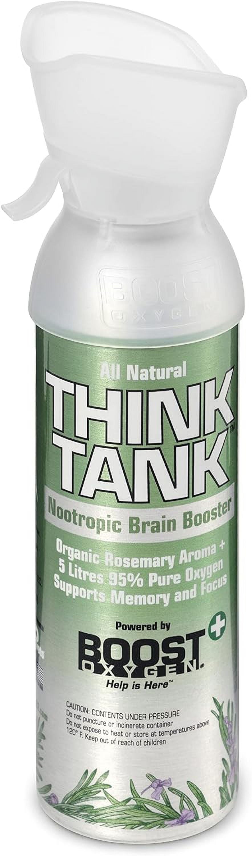 Think Tank, 95% Pure Oxygen + Organic Rosemary Aroma Nootropic Supplement to Support Memory, Focus and Cognitive Function…