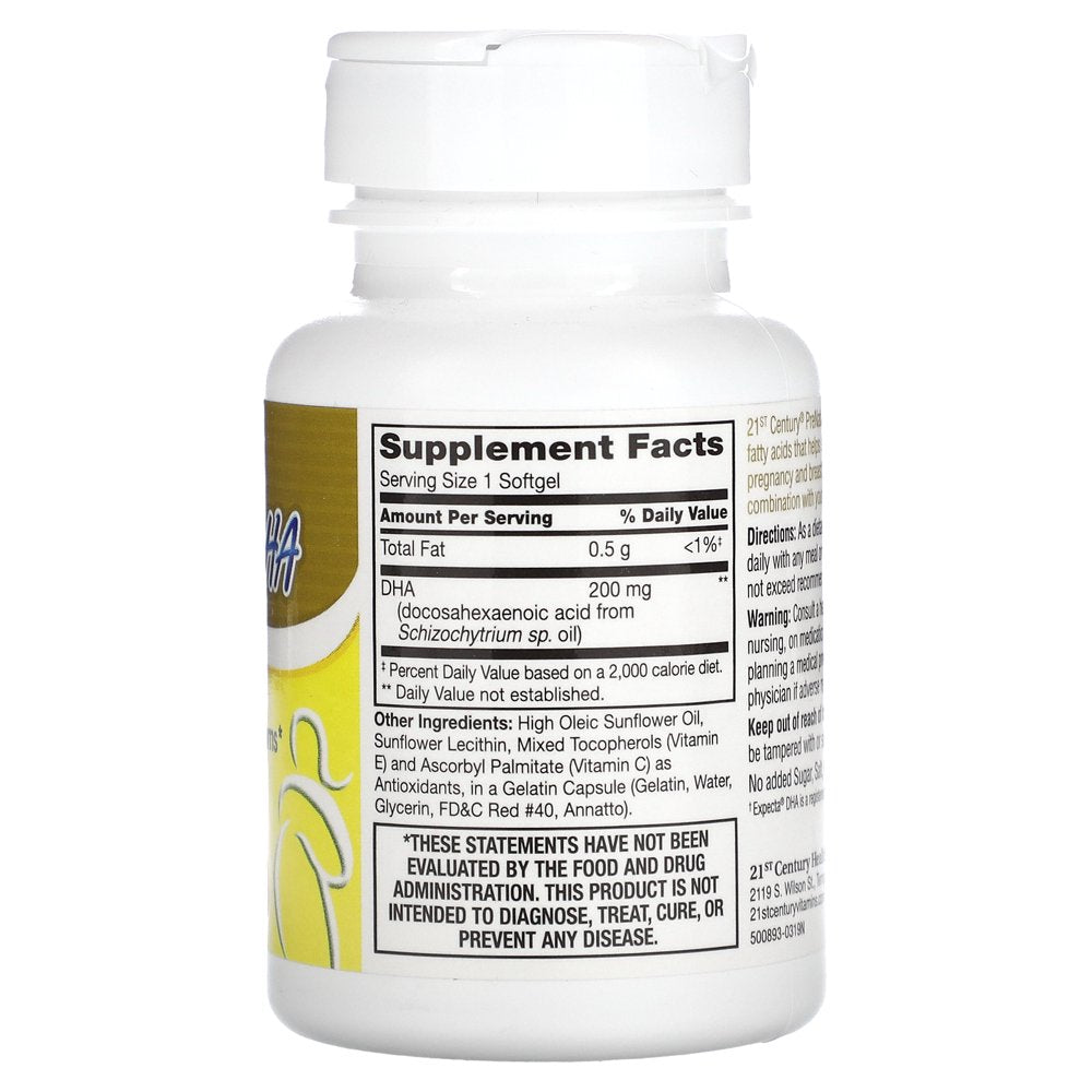 21St Century Prenatal DHA Softgels - 30 Ct