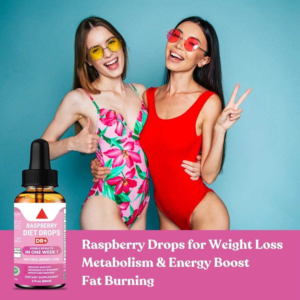 Keto Drops - Keto Fat Burner Raspberry Diet Drops Lose Stomach Boost Energy with Ketogenic Diet Supplement | 3-Pack