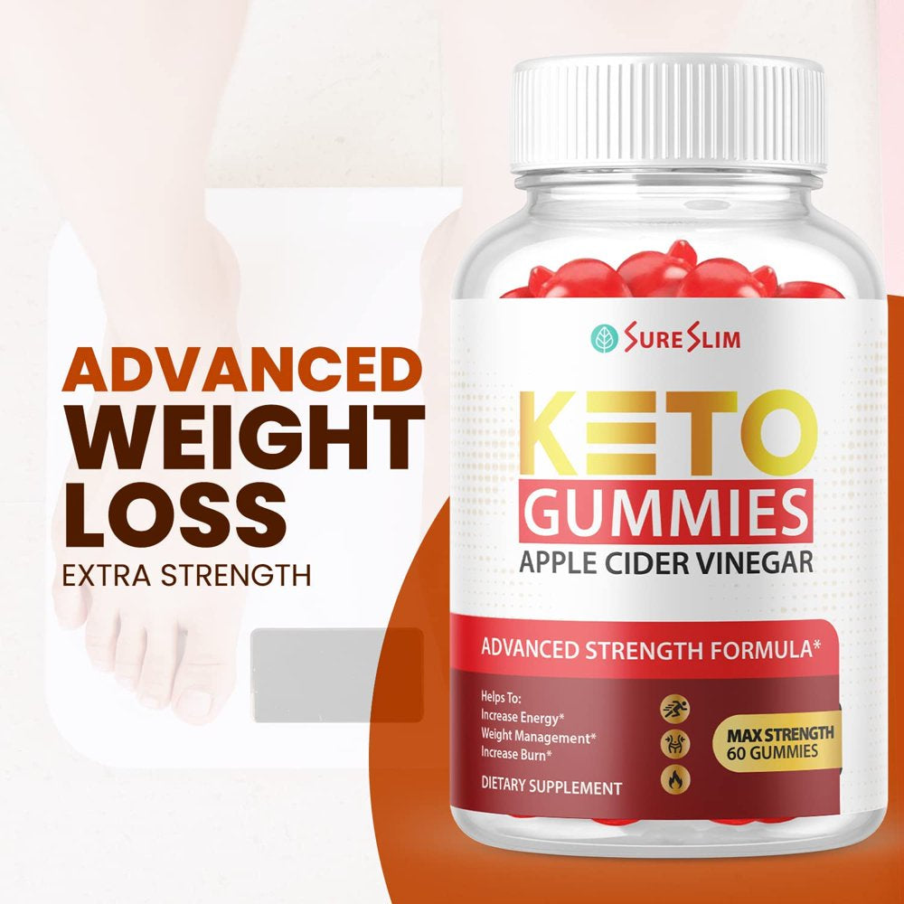 (2 Pack) Sure Slim Keto ACV Gummies - Supplement for Weight Loss - Energy & Focus Boosting Dietary Supplements for Weight Management & Metabolism - Fat Burn - 120 Gummies