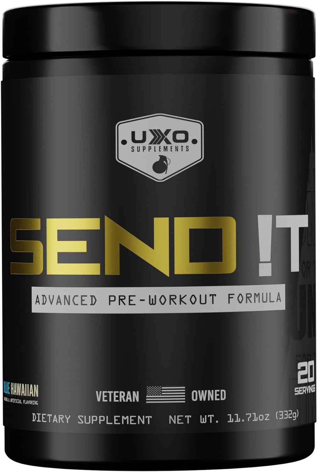 UXO Send IT Preworkout (Blue Hawaiian Flavor)