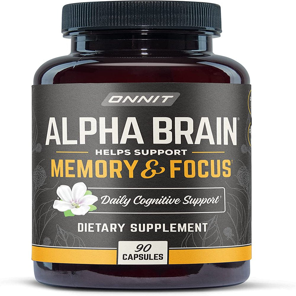 Dreamtimes Alpha Brain Premium Nootropic Brain Supplement, 90 Count,For Men & Women - Caffeine-Free Focus Capsules for Concentration, Brain & Memory Support - Brain Booster Cat'S Claw,Bacopa,Oat Straw