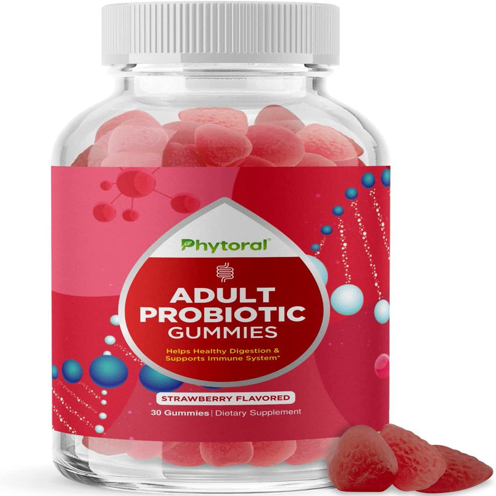 Fiber Gummies for Adults - Natural Probiotic Fiber Supplement - Phytoral 30Ct Gummies for Digestive Health, Colon Cleanse & Immune Support