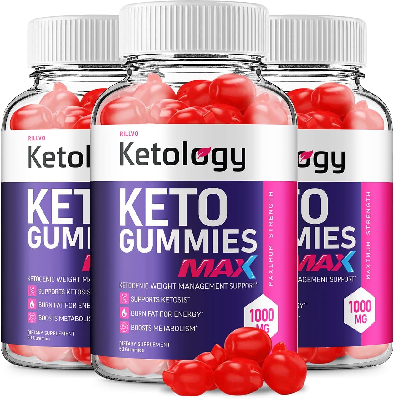 (3 Pack) Ketology Max ACV Gummies - Advanced Formula Ketology Keto + ACV Apple Cider Vinegar Gummies (180 Gummies)