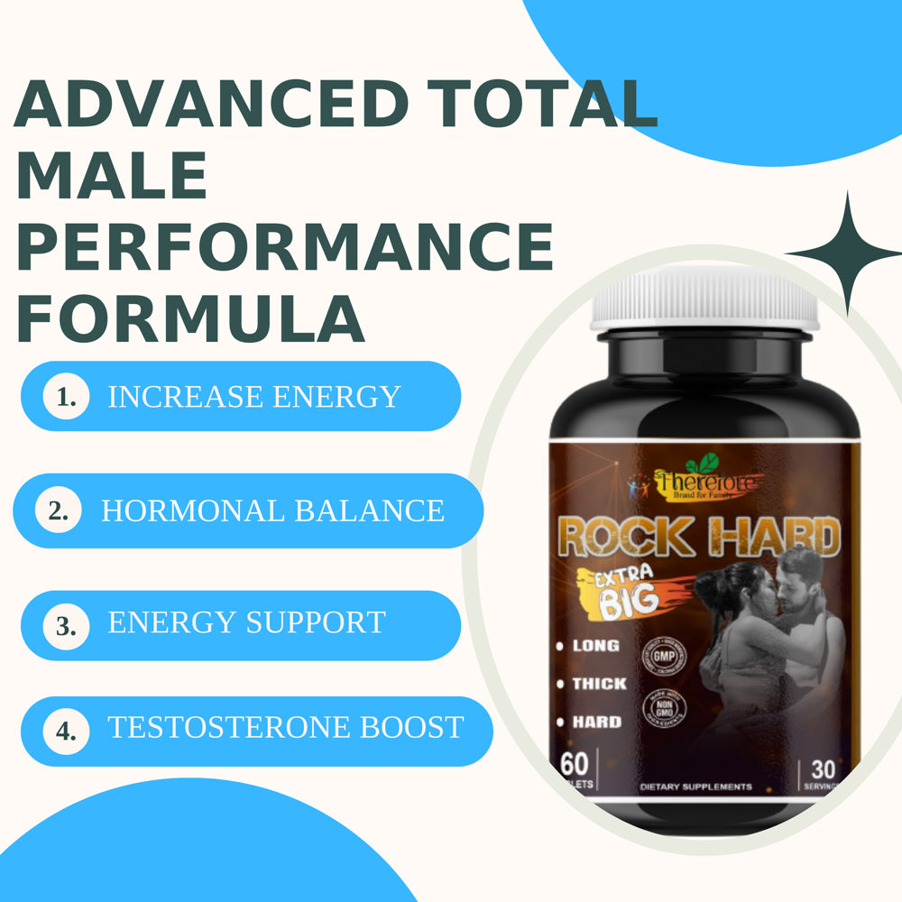 RH Extra Big Energy Booster for Men - Male Performance Supplement - Test Booster for Energy, Strength, & Lean Muscle Growth- 60 Tablets by Therefore