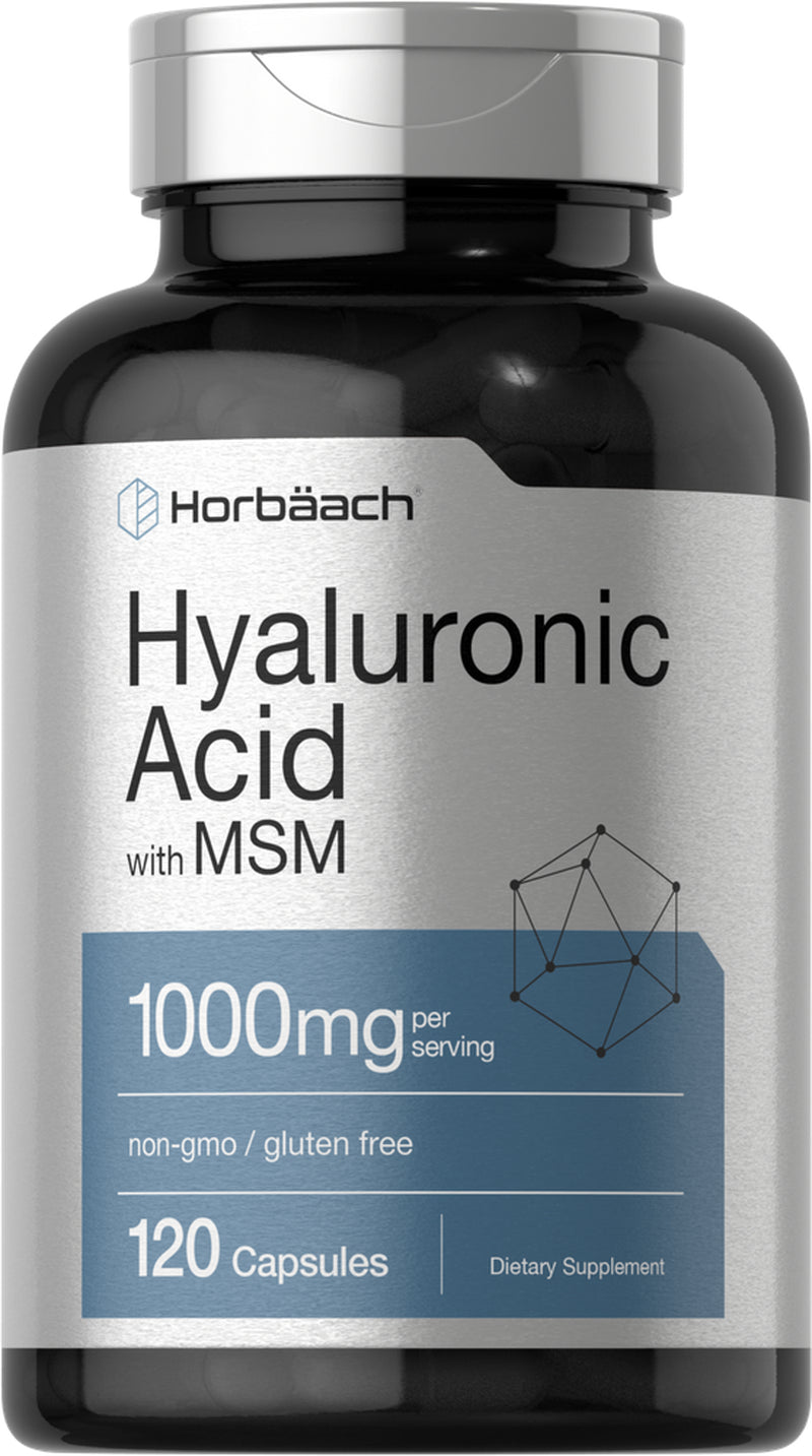 Hyaluronic Acid with MSM | 1000 Mg | 120 Capsules | by Horbaach