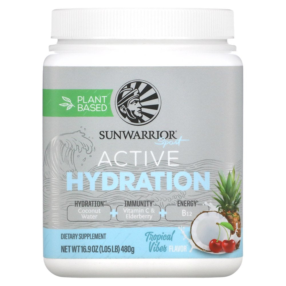 Sunwarrior, Sport, Active Hydration, Tropical Vibes, 1.05 Lb (480 G)