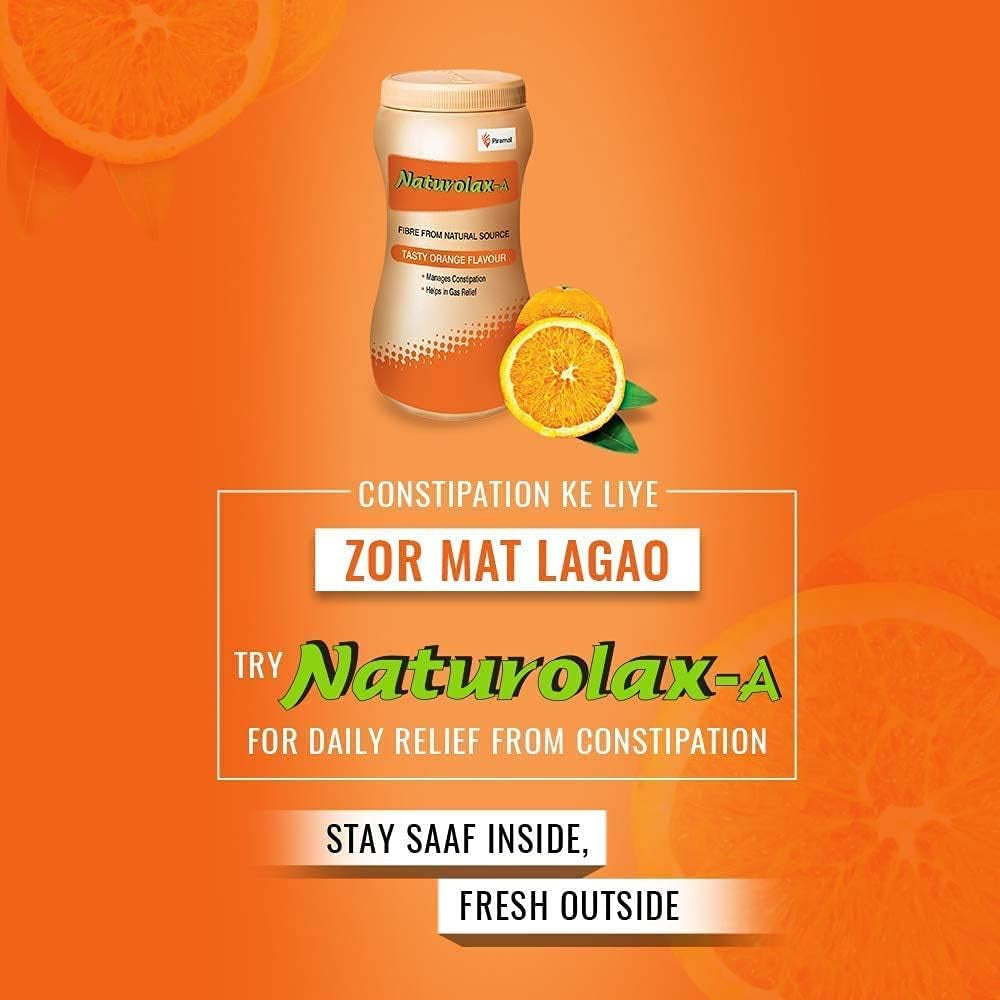 CROW Naturolax-A Isabgol Husk Powder, Orange, 300 GMS