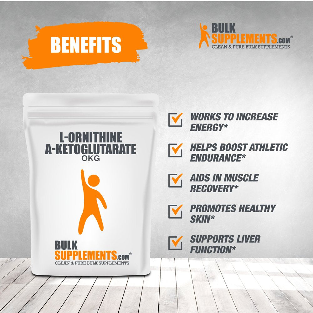 Bulksupplements.Com L-Ornithine A-Ketoglutarate (OKG) Powder 2000Mg - Nitric Oxide Supplement (500 Grams)