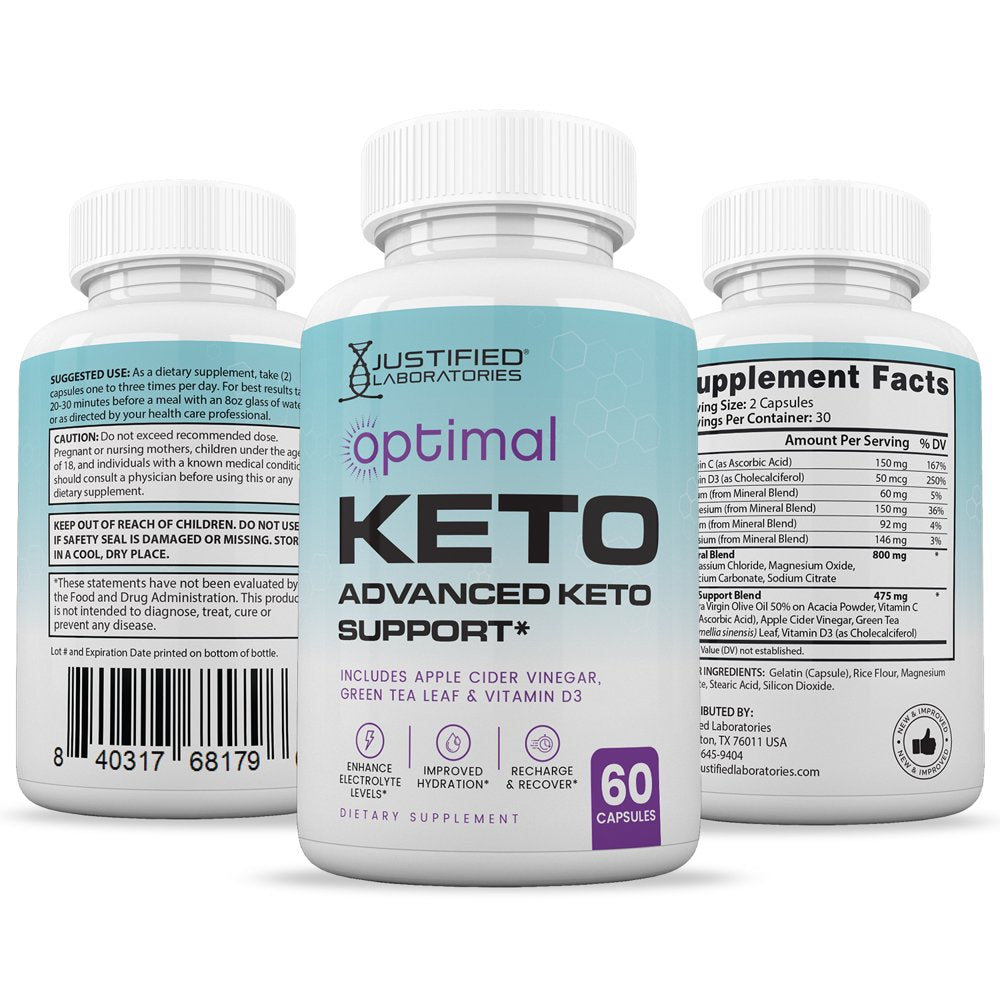 (10 Pack) Optimal Keto ACV Pills 1275Mg Alternative to Gummies Dietary Supplement 300 Capsules