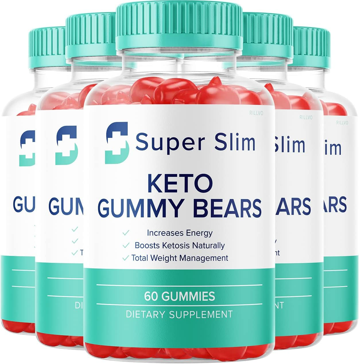 (5 Pack) Super Slim Keto ACV Gummy Bears Super Slim Advanced Formula Keto Gummies ACV Bears (300 Gummies)