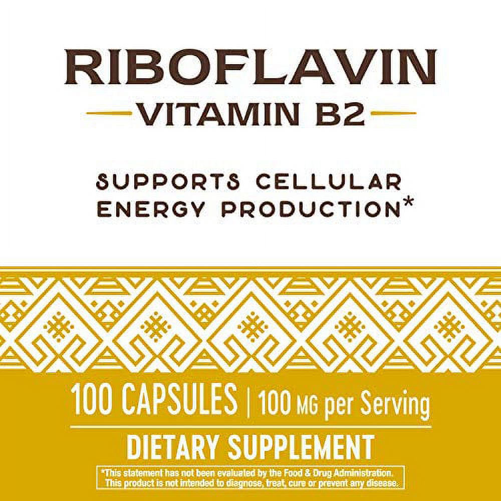 Nature'S Way Vitamin B2, 100 Mg per Serving, 100 Capsules
