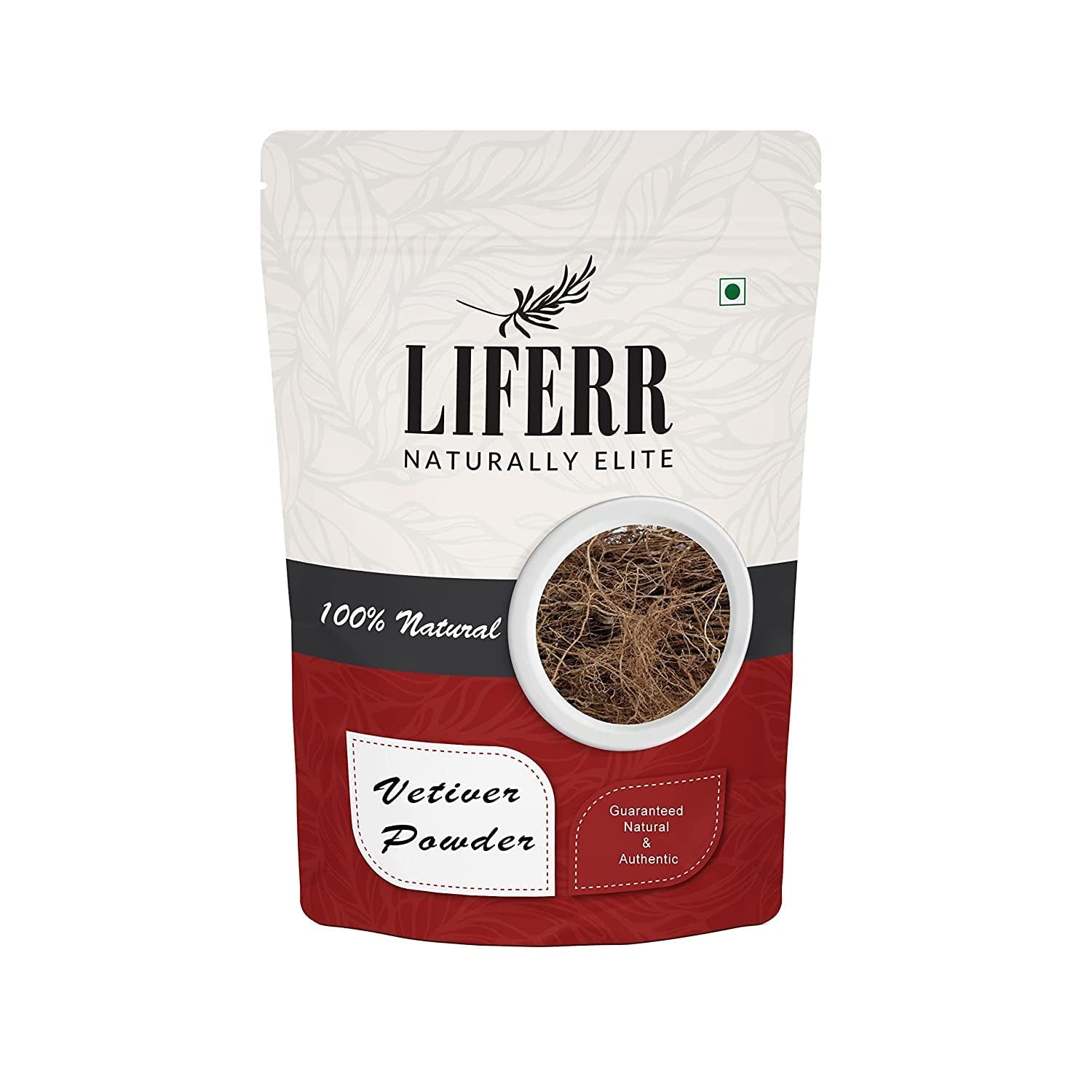 LIFERR Vetiver Powder | Khus Root Powder | Vetiveria Zizanioides Powder | Khuskhus | Ramachham | खस की जड़ | 100G