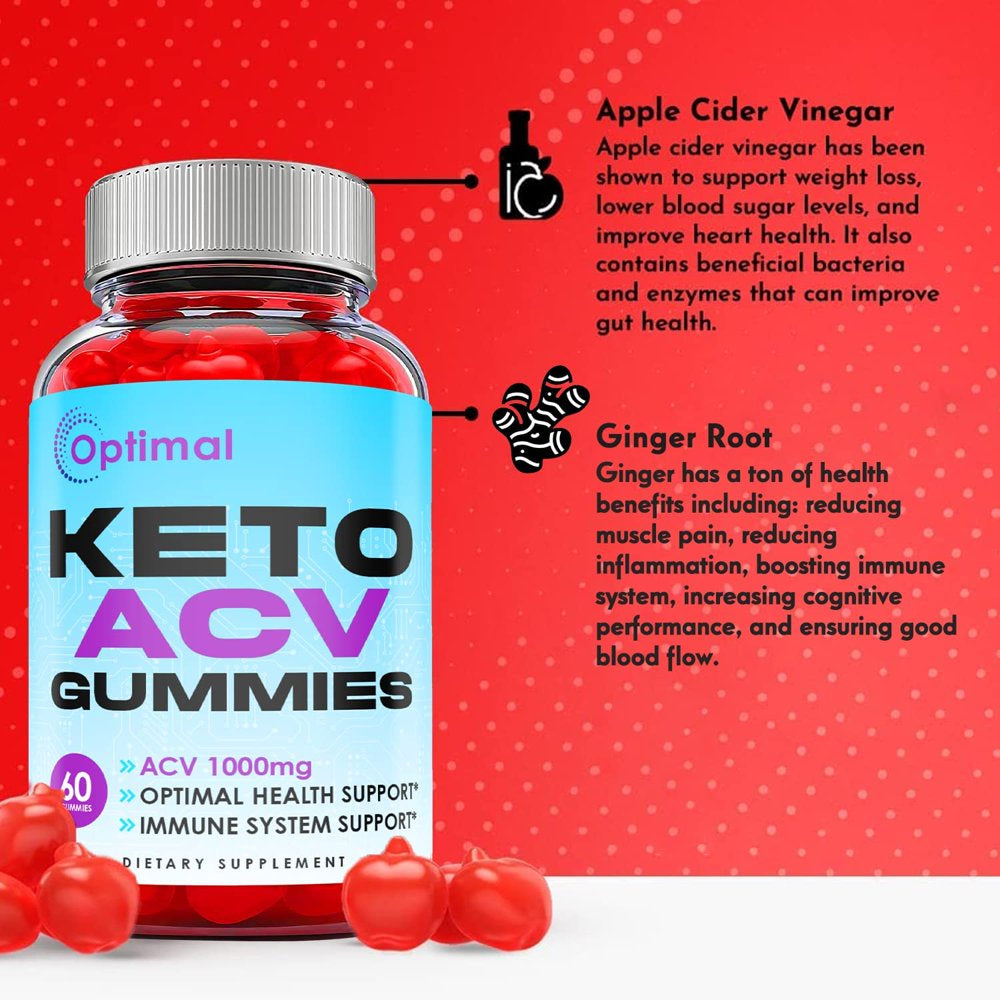 (2 Pack) Optimal Keto ACV Gummies - Supplement for Weight Loss - Energy & Focus Boosting Dietary Supplements for Weight Management & Metabolism - Fat Burn - 120 Gummies