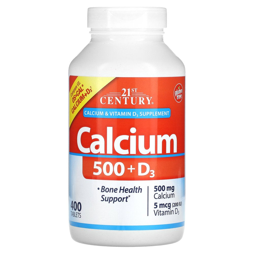 21St Century Calcium 500 + D3, 400 Tablets