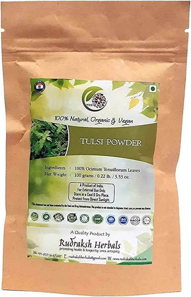 Tulsi Powder - 100% Ocimum Tenuiflorum Leaves-(100 Gm)