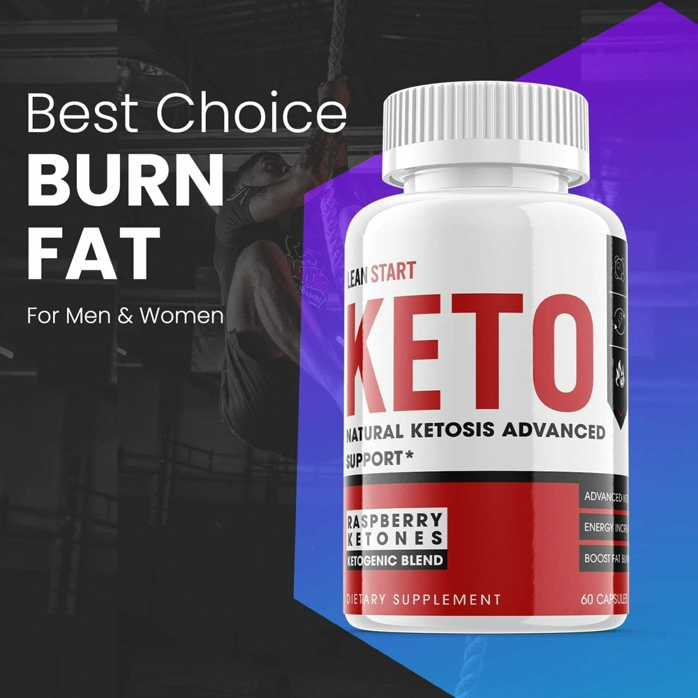 (5 Pack) Lean Start Keto - Supplement for Weight Loss - Energy & Focus Boosting Dietary Supplements for Weight Management & Metabolism - Advanced Fat Burn Raspberry Ketones Pills - 300 Capsules