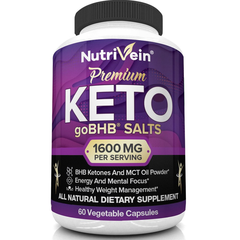 Keto Diet Pills 1600Mg - 60 Capsules - Weight Loss Supplement Fat Burn