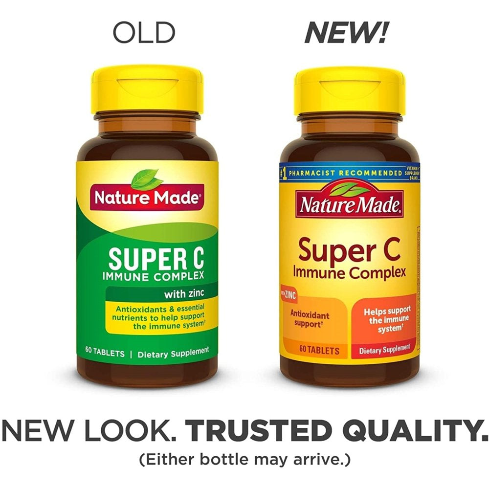 Nature Made Super C with Vitamin D3 and Zinc Tablets - 60 Ct
