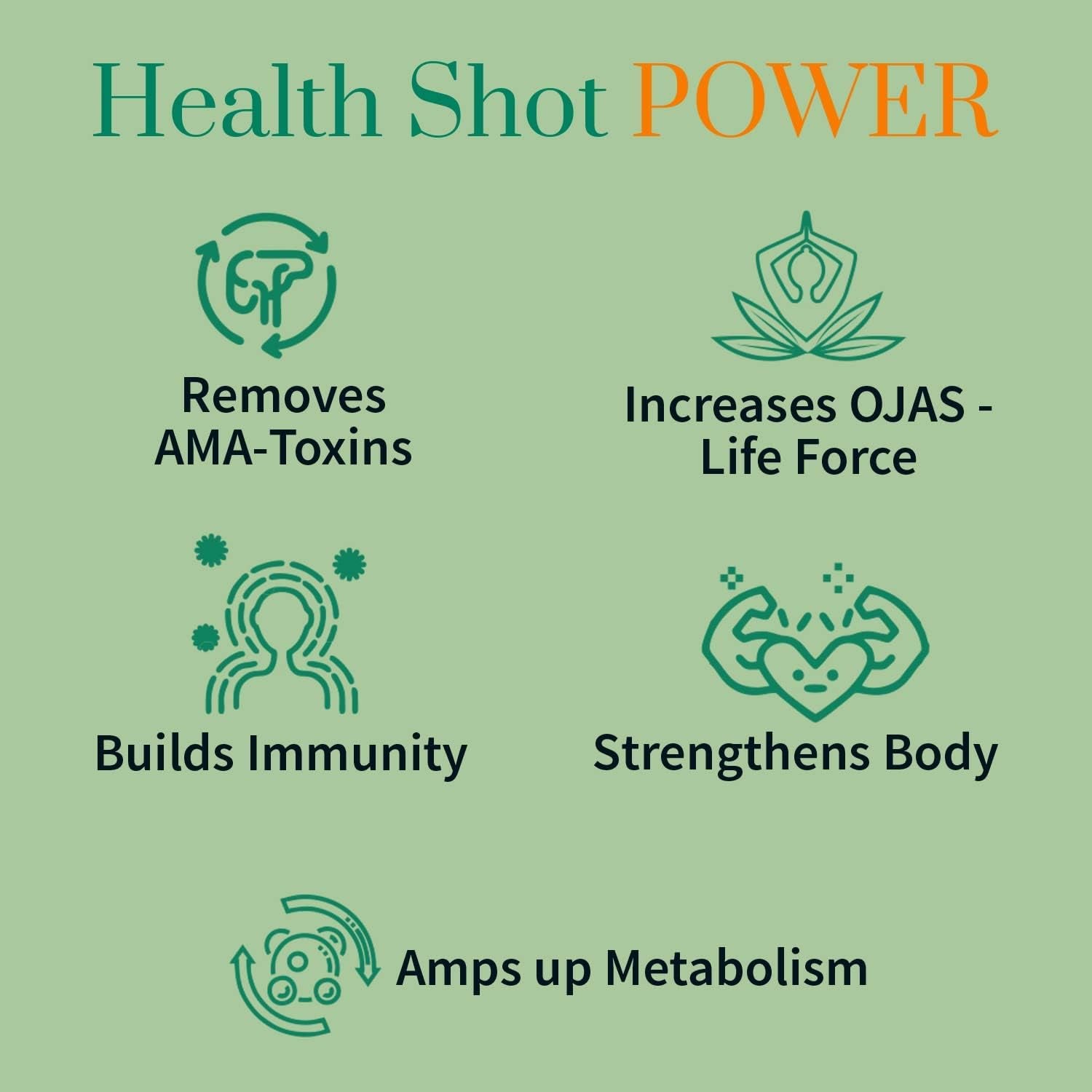 Verem Health Shot - Power | Immunity Booster | Amps up Metabolism | Strengthens Body Processes | Herbal Ayurvedic Drink | Natures Armour in a Shot