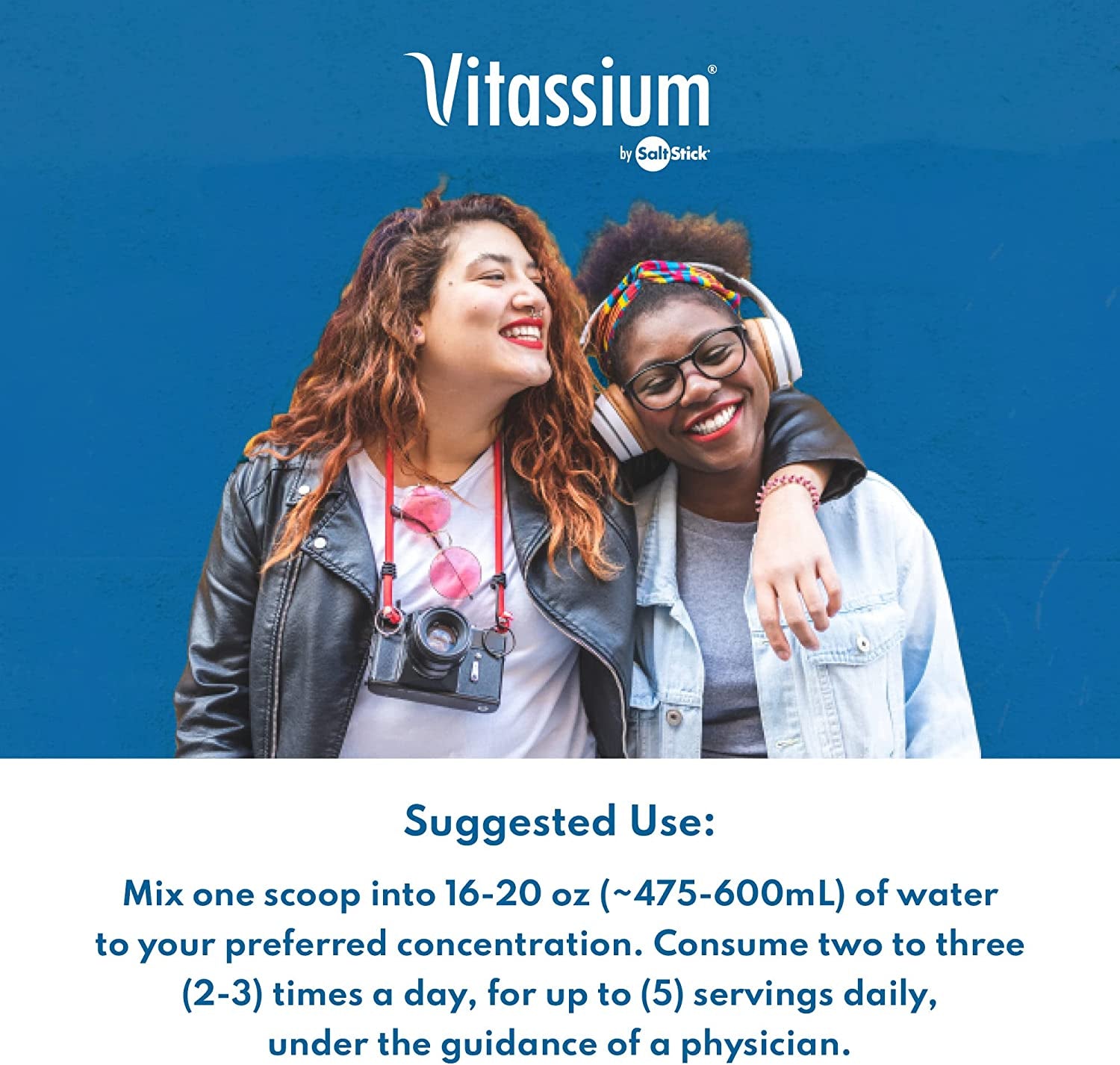 Vitassium Drinkmix - Ready-To-Mix Electrolyte Powder for POTS Syndrome Support (500Mg Sodium & 100Mg Potassium) - Vegan, Gluten & Allergen Free - Pink Lemonade - 35 Servings per Tub