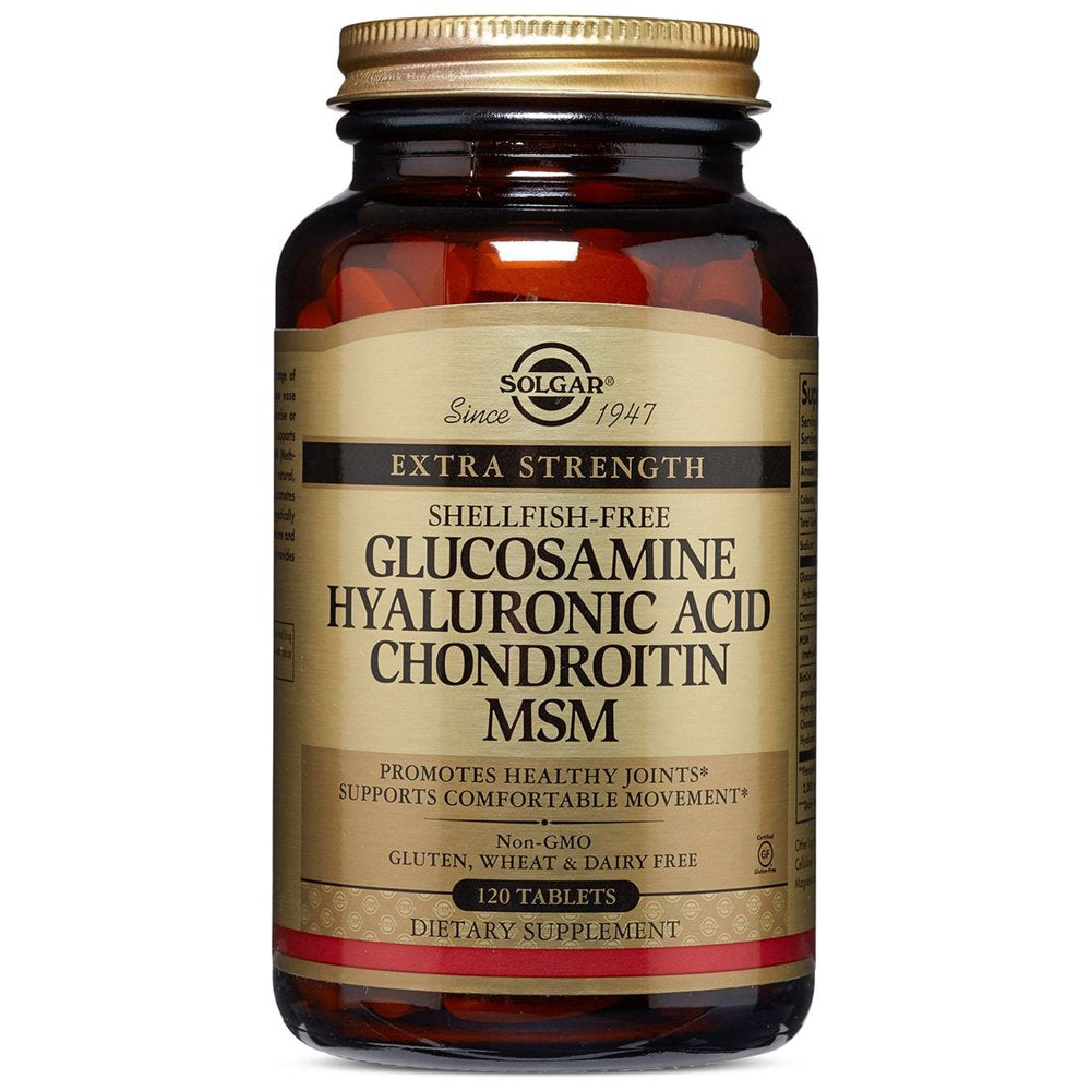 Solgar Glucosamine Hyaluronic Acid Chondroitin Msm Shellfish Free 120 Tablets