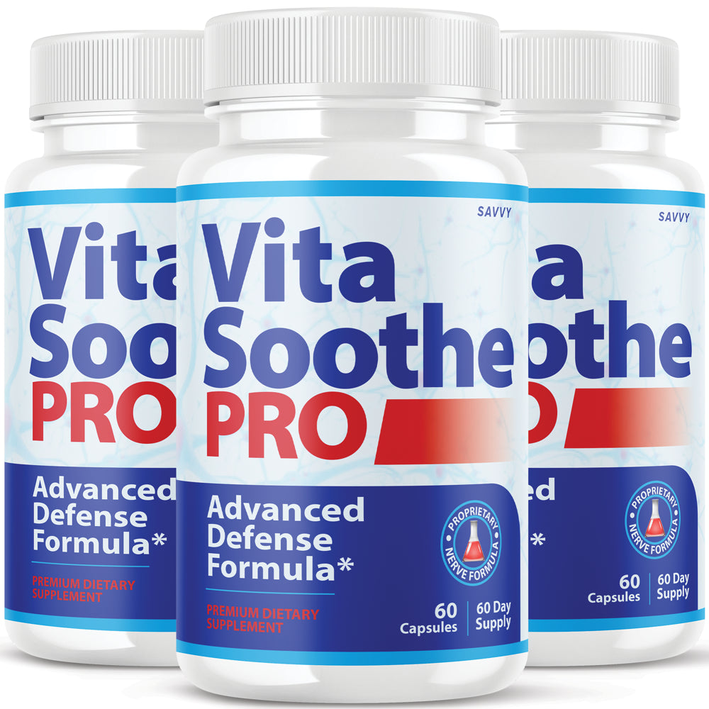 Vita Soothe Pro Supplement Vitasoothe Soothepro Nerve Support (3 Bottles - 180 Capsules)