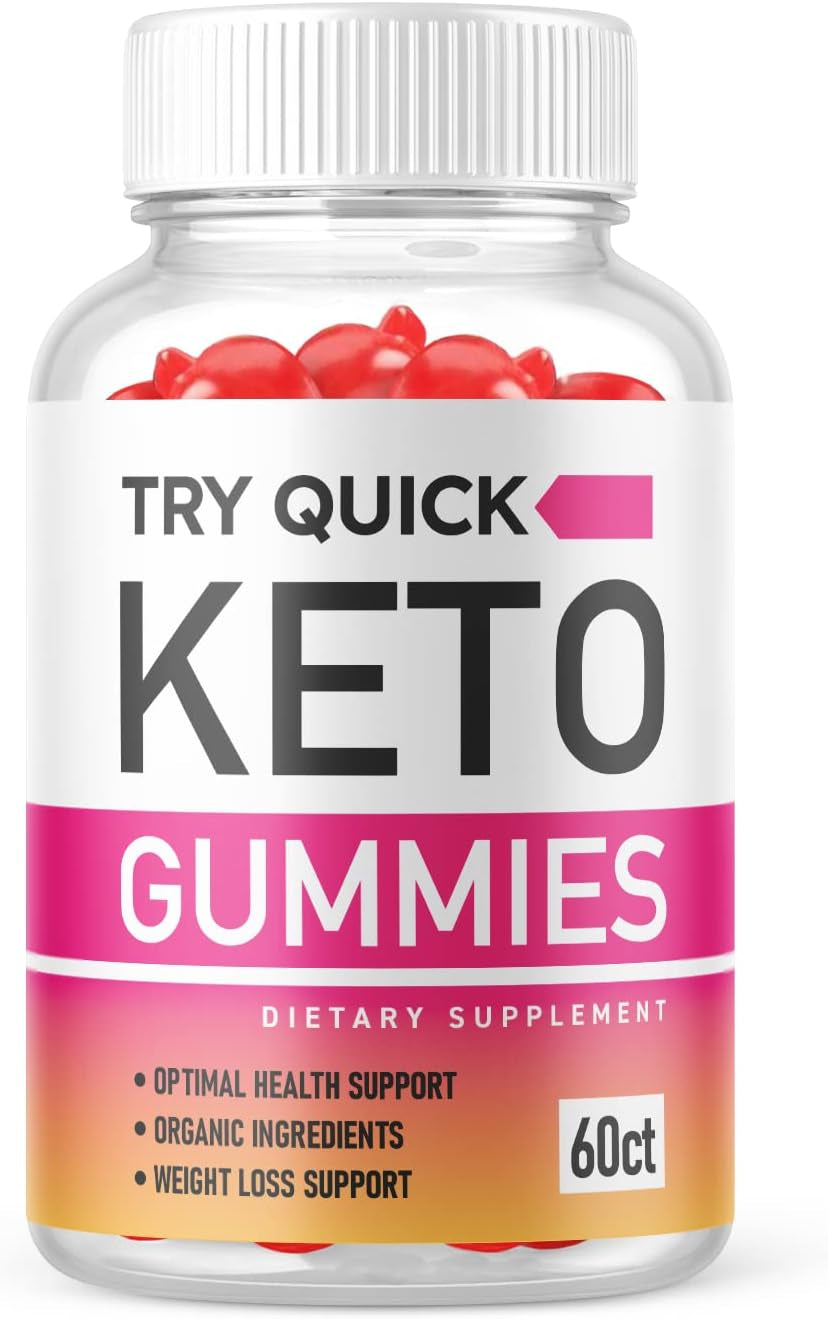 Try Quick Keto Gummies - Try Quick Keto Gummies with Apple Cider Vinegar, Try Quick Keto Gummies with ACV for Ketosis - Vegan, Non GMO - Advanced Formula Ketogenic (1 Pack)