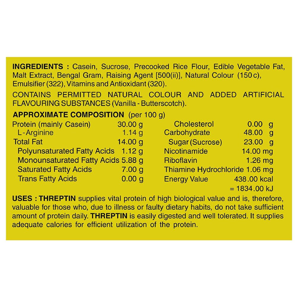 Threptin, Protein Diskettes Protein Biscuit High Calorie Supplement Forfeited with High Calorie Supplement, Regular 275 G