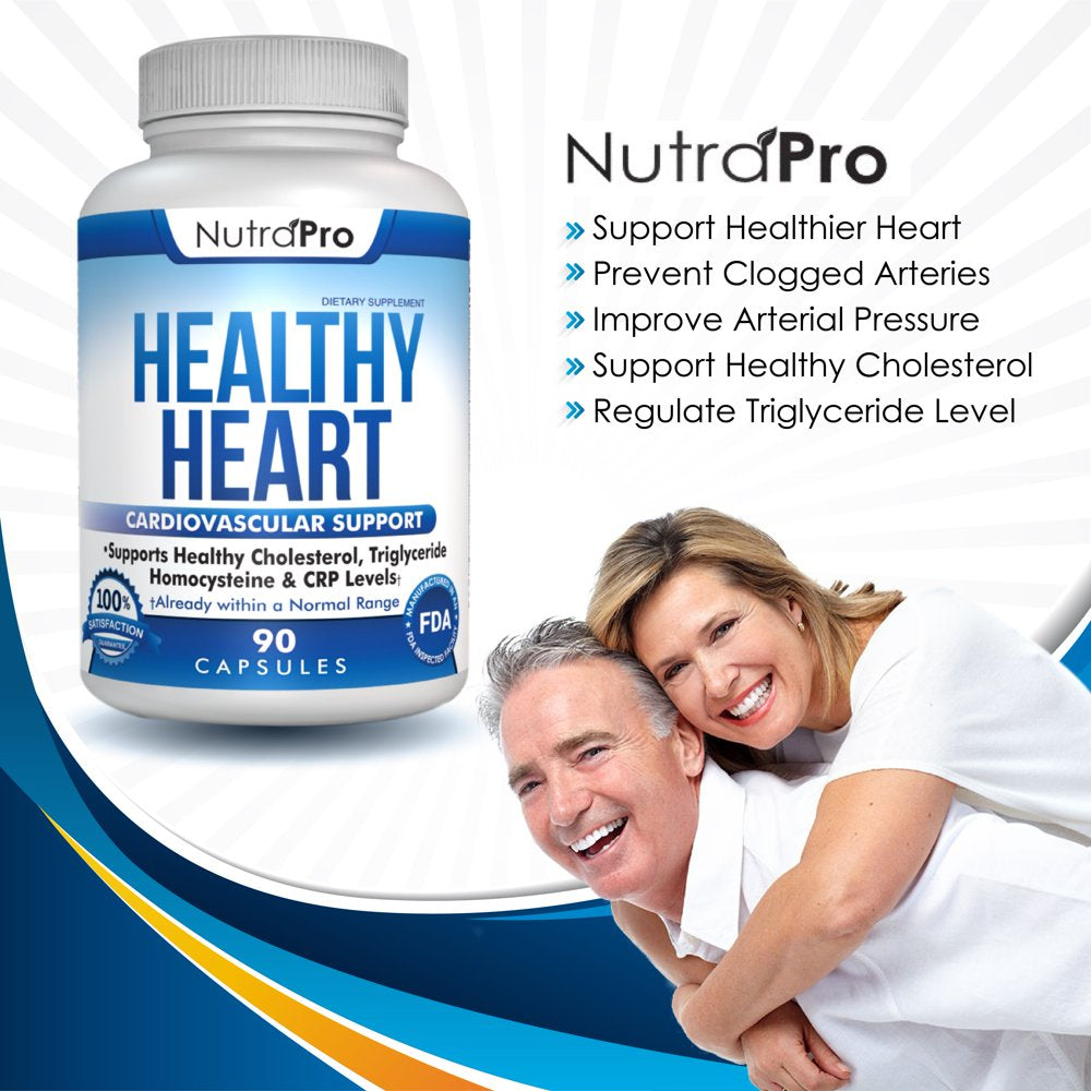 Healthy Heart - Heart Health Support Supplements. Artery Cleanse & Protect. Supports Cholesterol Lowering by Nutrapro